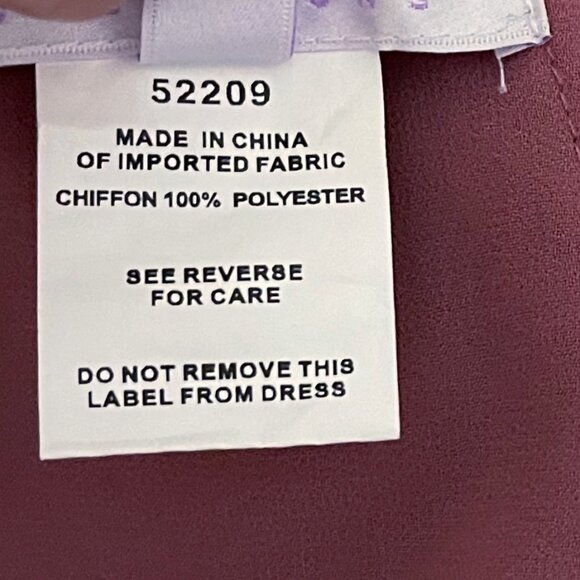 NWT Hayley Paige Occasions Size 12 One Shoulder Bridesmaid Prom Gown in Berry - Picture 9 of 10